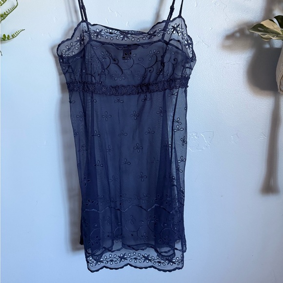 Victoria's Secret Navy Blue Lace Top - Picture 2 of 5